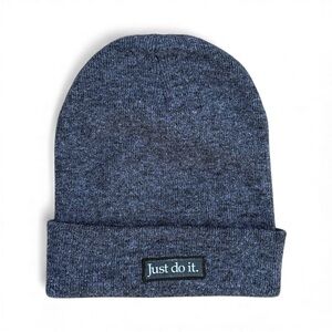 NIKE Knit Cuffed Beanie “Just Do It” Charcoal Grey